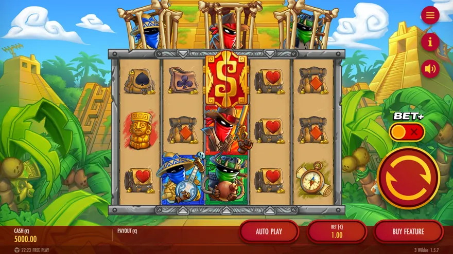 3 Wildos slot demo by Thunderkick