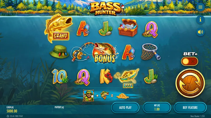 Bass Hunter slot demo by Thunderkick