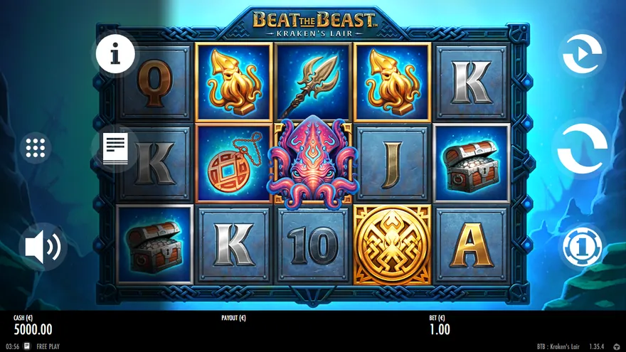 Kraken's Lair slot demo by Thunderkick