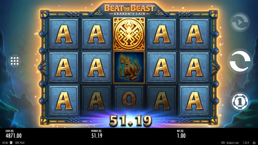 Kraken's Lair Expanding Win reels of aces