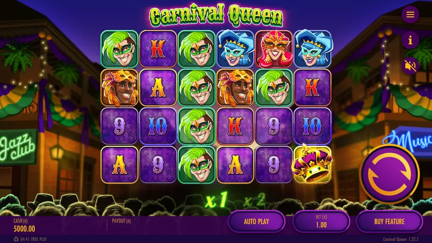 Carnival Queen slot demo by Thunderkick
