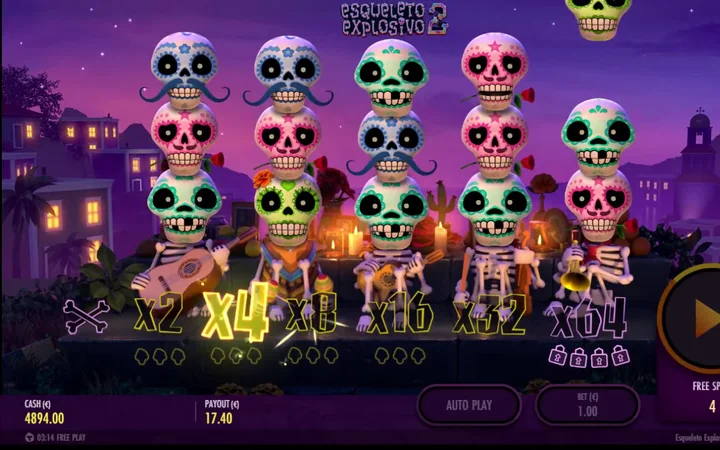 Esqueleto Explosivo 2 slot by Thunderkick