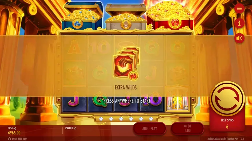 Midas Thunder Pots red chest Extra Wilds