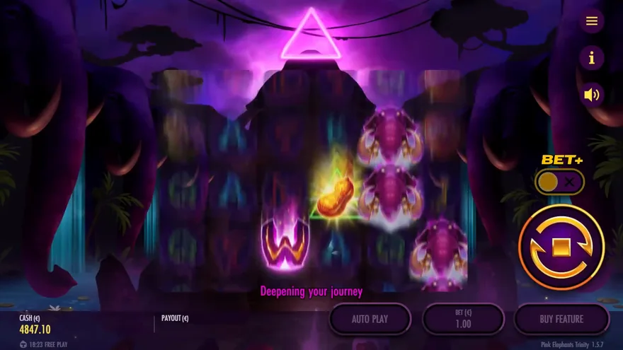 Pink Elephants Trinity Mystery Feature Scatter