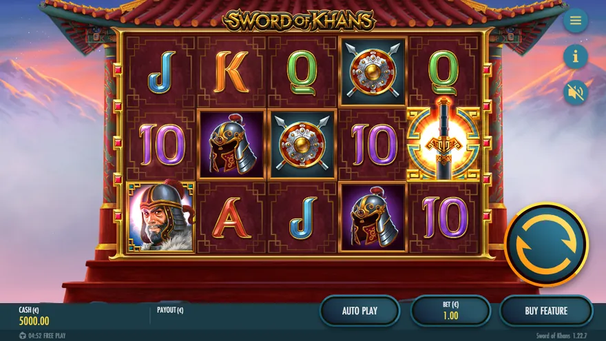 Sword of Khans slot demo by Thunderkick