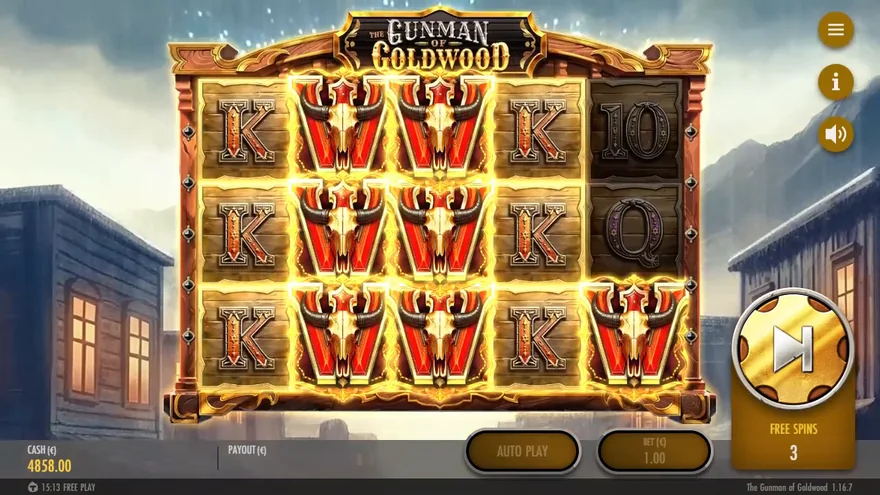 The Gunman of Goldwood free spins wild reels