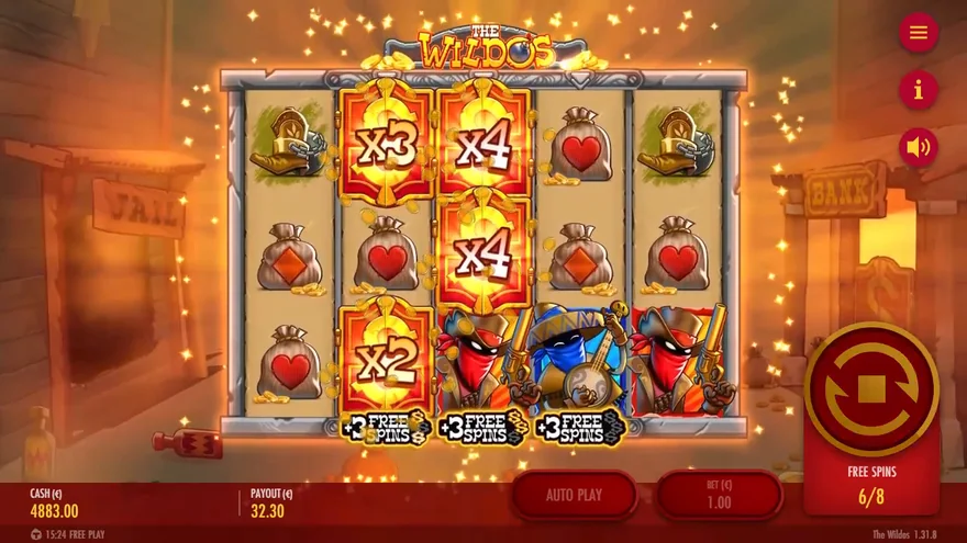The Wildos sticky wilds x4 free spins
