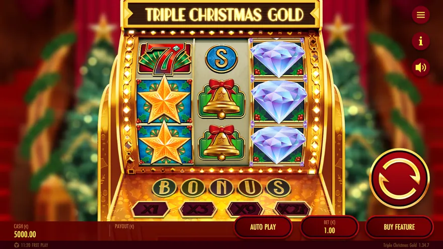 Triple Christmas Gold slot demo by Thunderkick