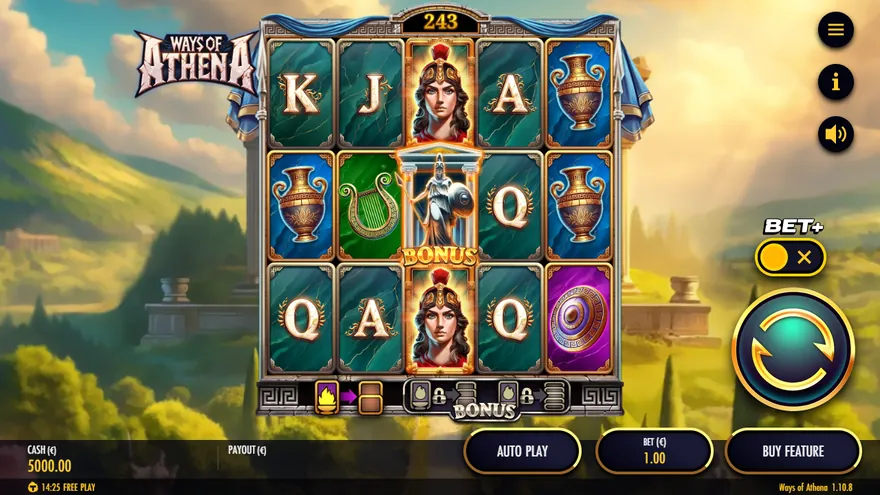 Ways of Athena slot demo by Thunderkick